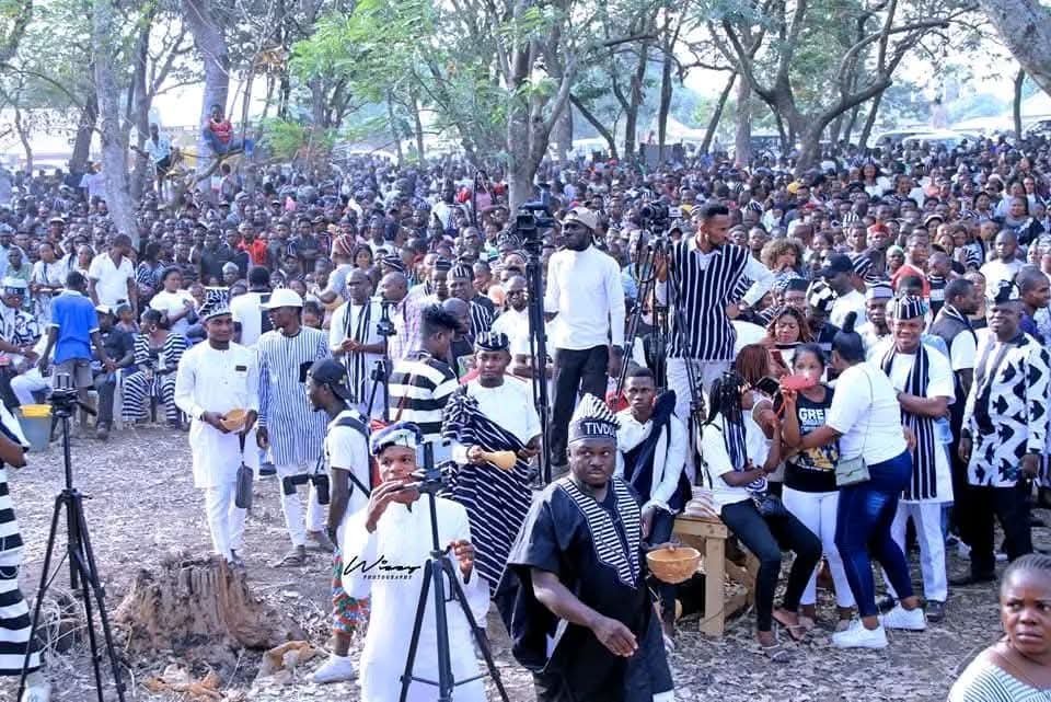 Traditional Tiv food preparation and sharing, cultural dances, music performances, community gathering, display of traditional attire.